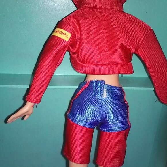 Barbie Doll Baywatch Lifeguard Red Jacket & shorts beach 90s - Picture 5 of 7